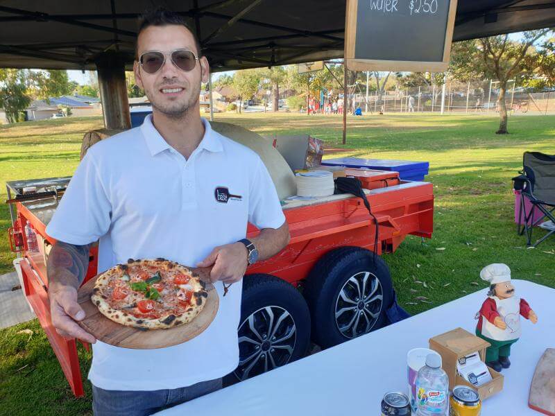 Mobile pizza business event catering Perth.